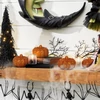 Kép 1/4 - Halloween-i tök dekoráció - 5,2 cm - habszivacs - glitteres - 4 db / csomag