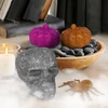 Kép 1/3 - Halloween-i dekoráció szett - pók, koponya, 2 db tök - glitteres