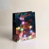 Kép 5/5 - Ajándéktasak - 10 színes LED, papír - 265 x 127 x 330 mm - 4 féle / csomag - 12 db / csomag