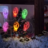 Kép 1/3 - Karácsonyi LED-es fényfüzér - gél ablakmatrica - 6 LED - 2 x AA