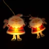 Kép 1/3 - LED fényfüzér - mikulás - 10 LED - 1,35 méter - melegfehér - 2 x AA