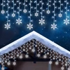 Kép 3/6 - LED-es fényfüggöny - hópehely - 3 x 0,75 m - 224 hidegfehér LED - IP44