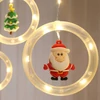 Kép 2/4 - LED-es fényfüggöny - mikulás - 1,8 x 0,5 m - 125 melegfehér LED