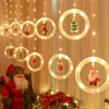 Kép 3/4 - LED-es fényfüggöny - mikulás - 1,8 x 0,5 m - 125 melegfehér LED
