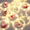 Kép 4/4 - LED-es fényfüggöny - mikulás - 1,8 x 0,5 m - 125 melegfehér LED