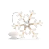 Kép 2/3 - LED dekoráció - hópehely - 16 x 19 cm - melegfehér - 3 x AA