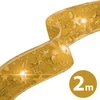 Kép 1/3 - Karácsonyi LED-es szalag - arany - 2 m x 5 cm - 2 x AA
