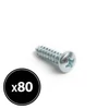 Kép 1/3 - Forgácslap csavar - peremes lencsefejű - 4,2 x 16 mm - 80 db / csomag