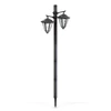 Kép 2/3 - LED-es szolár lámpa - kandeláber - 137 cm - fekete - hidegfehér