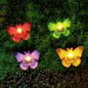 Kép 1/2 - Leszúrható LED szolár - pillangók - színes - fekete - műanyag - 9 x 9 x 8,5 cm