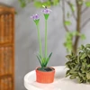 Kép 2/4 - Szolár színes virág - 8 x 8 x 32 cm - 10 melegfehér LED - lila