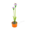 Kép 3/4 - Szolár színes virág - 8 x 8 x 32 cm - 10 melegfehér LED - lila