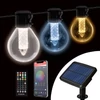 Kép 1/9 - Smart szolár fényfüzér - 15 db fehér LED - állítható színhőmérséklet - 7,5 m - bluetooth