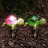 Kép 1/4 - Leszúrható szolár - teknősbéka - fehér LED - 10 x 6 x 15 cm