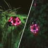 Kép 1/5 - Szolár lámpa - katicabogár - leszúrható / csipeszes - piros - 15 x 7 x 16 cm - 6 LED