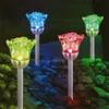 Kép 1/3 - Szolár lámpa - leszúrható - rózsa - 1 RGB LED - 8 x 36,5 cm