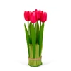 Kép 2/2 - Műnövény dekoráció - tulipán - piros - 26 x 6,5 cm