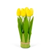 Kép 2/2 - Műnövény dekoráció - tulipán - sárga - 26 x 6,5 cm
