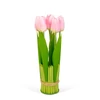 Kép 2/2 - Műnövény dekoráció - tulipán - rózsaszín - 26 x 6,5 cm