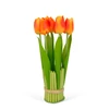 Kép 2/2 - Műnövény dekoráció - tulipán - narancssárga - 26 x 6,5 cm