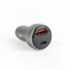 Kép 2/4 - Autós szivargyújtó adapter Type-C PD és USB aljzattal, gyorstöltéssel - feszültségkijelzéssel - 48W