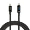 Kép 1/4 - Adatkábel - Type-C / Type-C - teljesítmény kijelzéssel - fekete - 1 m - 3 A - 60W