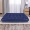 Kép 4/7 - Felfújható matrac - kétszemélyes, velúr - kék - 203 x 152 x 22 cm