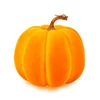 Kép 2/2 - Halloween-i tök dekoráció - 16,5 cm - narancssárga - habszivacs - glitteres