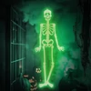 Kép 1/3 - Halloween-i foszforeszkáló dekoráció - csontváz - 90 x 40 cm