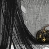 Kép 1/3 - Halloween-i függöny - fekete, szövet - 180 x 75 cm