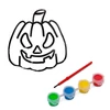 Kép 2/3 - Halloween-i kifesthető ablakdekor - tök - 4 szín - ecsettel