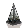 Kép 1/4 - Halloween-i LED lámpás - csontváz - melegfehér - fekete - 9,5 x 9,5 x 17 cm - 2 x AAA