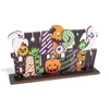 Kép 2/3 - Halloween-i polc dekoráció fából - "Happy Halloween" - 17 x 10 x 4 cm