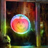 Kép 1/3 - Halloween-i LED dekoráció - RGB LED - tök - öntapadós - 12 x 4 cm