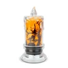 Kép 2/4 - Halloween-i LED gyertya dekoráció - denevér - narancs LED - 3 x LR1130 - 5 x 5 x 10 cm