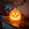 Kép 1/4 - Halloween-i LED dekor - tök - RGB LED - 3 x LR1130 - 8,5 x 9 x 4 cm