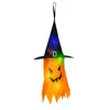 Kép 2/2 - Halloween-i LED dekor - szellem - sárga - 10 színes LED - akasztható - 2 x 2032 - 75 x 35 cm