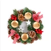 Kép 2/3 - Adventi dekoráció - gyertyatartóval - 30 cm