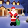 Kép 1/3 - Felfújható Mikulás - 180 cm - IP44 - 6 fehér LED - 100 - 240 V