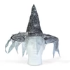 Kép 3/3 - Halloween-i boszorkány kalap - fekete, pókhálós - 38 x 32 cm