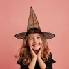 Kép 1/6 - Halloween-i boszorkány kalap - 4 szín, poliészter - 38 x 34 cm