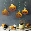 Kép 1/3 - Halloween-i dekoráció szett - 12 db tök - csillogó spirál akasztó