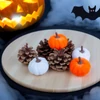 Kép 1/2 - Halloween-i dekoráció - tök és toboz - 6 cm - habszivacs - 8 db / csomag