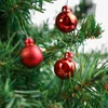 Kép 1/2 - Karácsonyfadísz szett - 3 féle piros - 2 cm - 36 db / szett