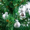 Kép 1/2 - Karácsonyfadísz szett - 3 féle ezüst - 2 cm - 36 db / szett