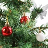Kép 1/2 - Karácsonyfadísz szett - piros / fehér - 3 cm - 15 db / szett
