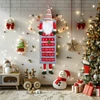 Kép 1/2 - Fali adventi naptár - 3D skandináv manóval - textil - 100 x 28 cm