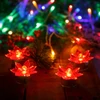 Kép 1/3 - LED-es virág dekoráció - elemes - 4 db / csomag