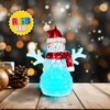 Kép 2/3 - Karácsonyi LED-es hóember - piros - RGB LED - 9 x 8 x 5 cm