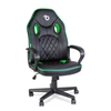 Kép 1/5 - Gamer szék karfával - fekete / zöld - 71 x 53 cm / 53 x 47 cm